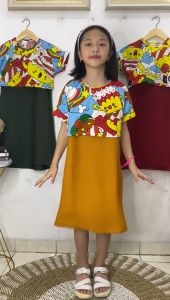 Turun Naik Dress Anak Motif Pelangi