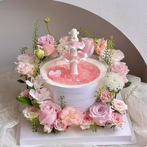 Retro European Style Roman Column Silicone Flower Vase Angel Cupid Chocolate Cake Decoration Baking Mold Kitchen Cooking Tool