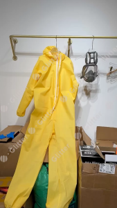 ชุดคอสเพลย์เรื่อง Breaking Bad สำหรับผู้ชาย ผู้ใหญ่ ชุดป้องกันสารเคมีพร้อมหน้ากาก สำหรับงานปาร์ตี้ฮาโลวีน