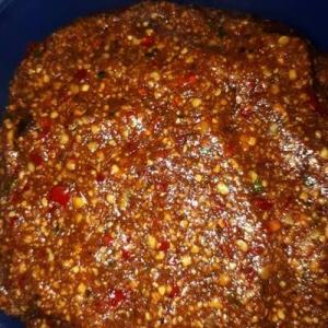 Sambel pecel asli Madiun daun jeruk 1 kg cap mbo ly