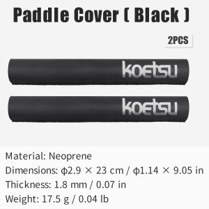 KOETSU 2PCS Kayak Paddle Non-Slip GripsThickened Wear-resistant Paddle Shaft Protective Covers Sweat-absorbent Hand Guard
