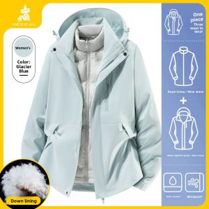 Mexican | Pink Insulated And Windproof Down Coat 3-in-1 Detachable