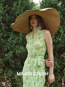 French Print Fresh Green Resort Outfit