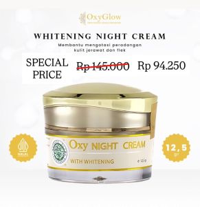 Oxyglow Whitening Night Cream - Krim Malam ( Flek )