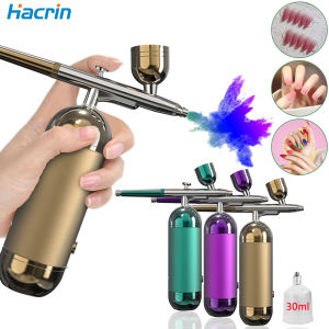 Airbrush Mini Air Brush With Compressor Kit Mini Nano Spray Gun Oxygen Injector for Nail Art Manicure Makeup Paint Tattoo W-616B