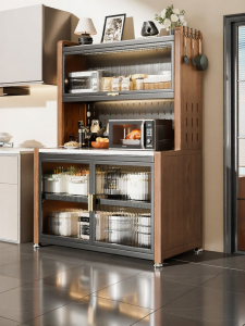 B&W | Multi-purpose Kitchen Storage Rack Microwave and Spice Cabinet Organizer