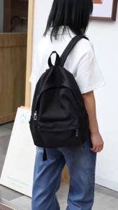 Ba Lô Đi Học Chống Thấm Nước Dung Tích Lớn Dành Cho Thanh Thiếu Niên Nữ Balo Nylon Thông Thường Có Khóa Kéo Mượt Mà Đồ Dùng Học Sinh Màu Trơn