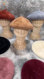 หมวกเบเร่ต์แฟชั่นขนเฟอร์หนานุ่ม สวยเก๋เหมาะกับทุกรูปหน้า 05-B13