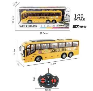 รถบัส บังคับรีโมท School Bus รถบัสสีเหลือง ไร้สาย มีไฟ รถบังคับ ขนาด 42x12.5 cm