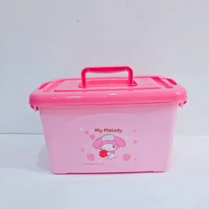 กล่องเก็บของอเนกประสงค์ มีหูหิ้ว ขนาด28cm SANRIO / My Melody / Cinnamoroll / Twinstar / Pompom / Hello Kitty / Bad Badtz