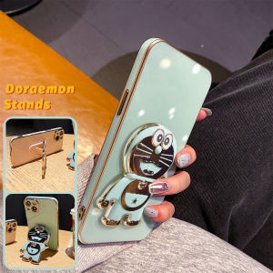 Casing Ponsel untuk OPPO A15 A15s A35 A16 A16s A54s A16k A16e Case lunak pelindung Softcase silikon sarung HP tempat ponsel Casing lipat Doraemon lapisan lembut Kesing