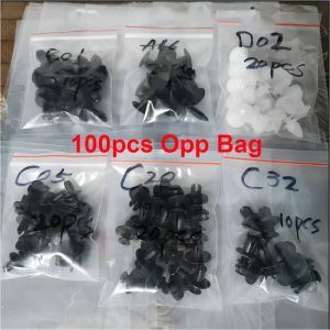 6 Size 100pcs Auto Fastener Clip Mixed Car Body Push Retainer Pin Rivet Bumper Door Trim Panel Retainer Fastener Kit