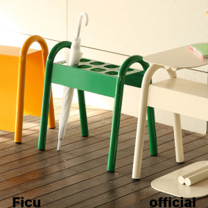 Korean Style Mobile Dopaamine Umbrella Stand Coffee Shop Entrance Long Bench Industrial Style Chair Advertisement Board Metal Material
