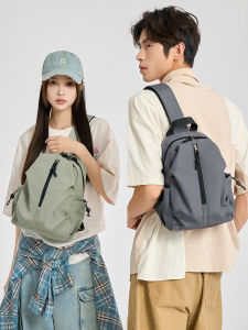 Casual Outdoor Hiking Backpack Mens Shoulder Bag Lightweight Small Bookbag Travel Tourist Crossbody Bag Simple Street Style