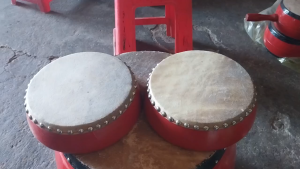 Trống mảnh gỗ mặt da kích thước 23cm