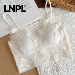 White Lingerie-style Backless Padded Camisole