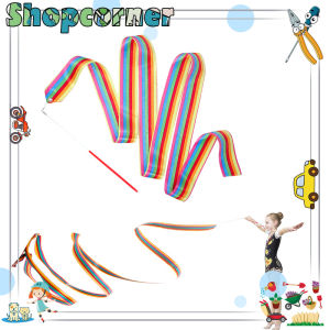 4M Twirling Rod Twirl Ribbon Gymnastics Rhythmic Dancing Ballet Ribbon Streamer Twirling Baton Rod Wand