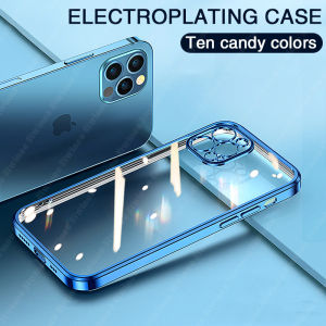 Luxury Plating Straight Square Edge Transparent TPU Soft Phone Case For OnePlus Nord 3 5G/OnePlus Ace 2V 5G Clear Phone Cover With Full Lens Carema Protection Casing case Hot Sale