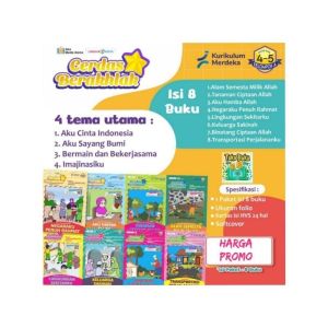 Buku Paket Cerdas Berakhlak Usia 4-5 Tahun dan 5-6 Tahun isi 8 Buku Kurikulum Merdeka - Lingkar Media