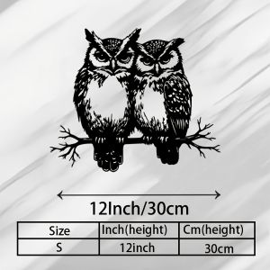 CIFbuy | Tranh Treo Tường Bằng Kim Loại Hình Cú Vintage Tượng Cú Ngồi Trên Cành Không Gỉ Trang Trí Nhà Cửa Trong Nhà Ngoài Trời Dành Cho Vườn Phòng Khách