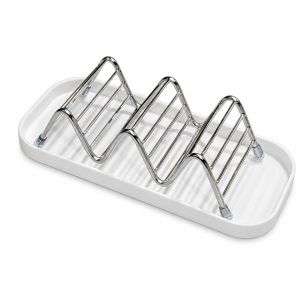 Stainless Steel Soap Dish with Drain Tray Wave Soap Holder for Bathroom Countertop Removable Drip Tray Soap Saver Rack Stand