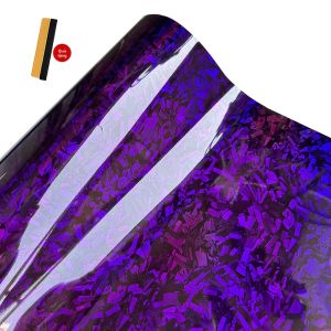 Phim Dán Vinyl Sợi Carbon Giả Mạ Bóng Màu Tím Laser Không Bong Bóng Chống Thấm Nước Dùng Cho Ô Tô & Xe Máy Dán Phủ Toàn Thân Xe