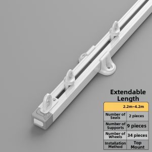 SHELIANKE | Extendable Quiet Sliding Aluminum Curtain Track