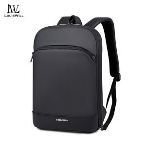 LouisWill กระเป๋าสะพายกระเป๋าเป้สะพายหลังผู้ชายกระเป๋าโน้ตบุ๊คสะพายหลังขยายได้กระเป๋าเป้เดินทางความจุขนาดใหญ่ผู้ชายกระเป๋าเป้ใส่แล็ปท็อปขนาด15.6นิ้วกันขโมยกระเป๋าเป้สะพายหลังอเนกประสงค์