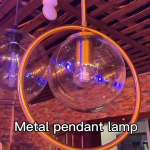 Modern Lampu Gantung Eropa Minimalis Bulat Kaca Pendant Light Ruang Makan Ruang Tamu Bar Kafe Lampu Samping Tempat Tidur