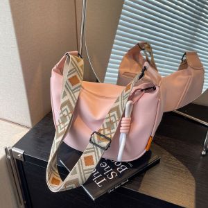 Casual Nylon Dumpling Shaped Bag Womens Fashionable Crossbody Commuter Bag Versatile Single Shoulder Bag Korean Style Soft Handbag