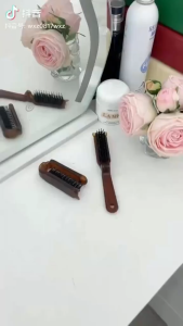 EASY SHOP Hair Comb Portable Travel Hair Styling Tool Boar Bristle Hair Comb Portable Folding Comb