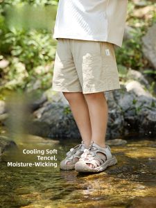 Cool Sensation Lyocell Denim Nine-Piece Pants for Boys Summer Mosquito-Resistant Thin Childrens Trousers Casual Long Pants