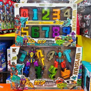 Case Home Toy Large Number Cool Team Deformation Robot Combination Children Educational Assembly Boy Gift