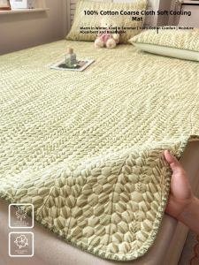 BEIPIN | Summer All Cotton Coarse Cloth Padded Cooling Mat 3-piece Set