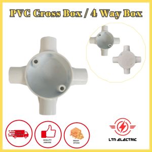 30PCS/50PCS/100PCS PVC Conduit Pipe 4WAY BOX Jointer/ CROSS BOX 20mm & 25mm