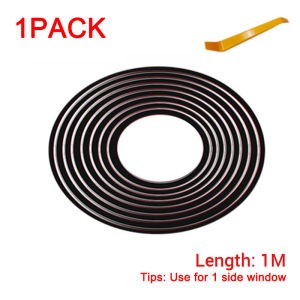 SEAMETAL Car Side Window Seal Strip Rubber Weatherstrip Window Gap Filler Reduce Vibration Noise Insulation V Shape Seal Strips
