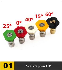 Phụ Kiện Máy Rửa Xe Áp Lực Cao Kết Nối Nhanh 1/4 Inch Với Vòi Phun Turbo Khớp Nối Xoay Quạt Phun Cho Giao Diện Hợp Kim Và Đồng