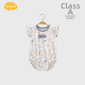 Aengbay | Summer Thin Flower Pattern Baby Onesie