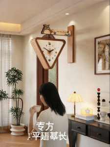 MEISD | Đồng Hồ Đôi Mặt Phía Góc Gỗ Cứng Retro