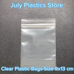 ถุงพลาสติกใสแน่นหนา 9x13 ซม.(Clear) Model A แพค 100 ใบ July Plastics สำหรับซองอุปกรณ์ ถุงพลาสติกแบบซิปรูด