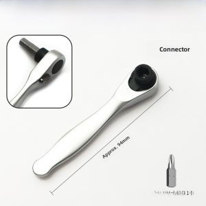 Mini Ratchet Wrench Multifunctional 1/4 Socket Screwdriver Head Quick Reversing Home Decoration Tools Cr-V Alloy Steel Material