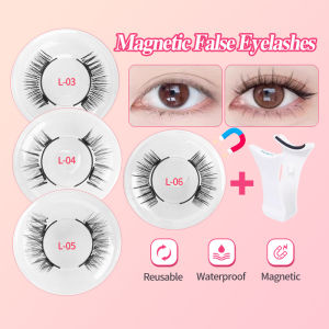 1 Pairs 3D Magnetic False Eyelash Natural Eyelash Extensions Without Glue False Eyelashes Easy To Wear Reusable With Lash Clip