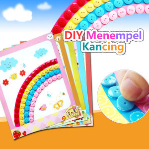 BabyShine DIY painting button sticker kancing menempel kancing mainan edukasi montessori anak tk