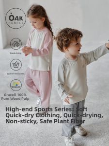 OAK FAMILY | Color Block Spring Childrens Long Sleeve T-Shirt