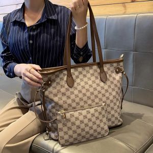 Large Capacity Single Shoulder Tote Bag Womens Handbag College Students Shopping Bag Retro Commuting Bag Mommy Bag