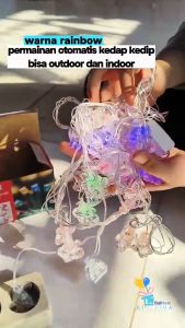 Lampu LED santa natal waarna warni / Lampu Tumbrl Santa Mix Rainbow / Lampu hias natal santa / LED fairy string santa / lampu hias pohon natal