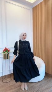Belaria Set Rok Bahan Crinkle Setelan dewasa terbaru 2025 Baju setelan wanita dewasa trending