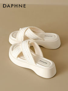 Daphne Cloud Sandals Womens 2025 New Summer Beach Shoes Thick Bottom Heightening Slippers Outdoor Ladies Coast Breathable