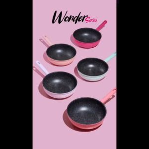 STEIN Wonder Compact Series Wajan Panci Set (Wok 22cm dan Fry 24cm)+ Bundle Diamond Spatula