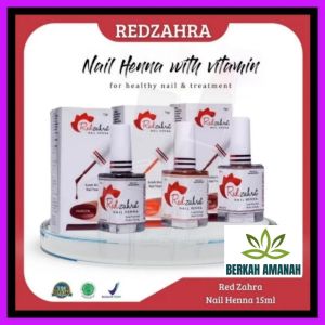 Kutek Red Zahra Nail Polish Kutek Halal - Henna Kuku